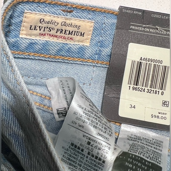 LEVI’S NWT Iconic Denim Maxi Skirt in Belt My So Called Pant Blue-Size 16 | XL - Picture 8 of 16